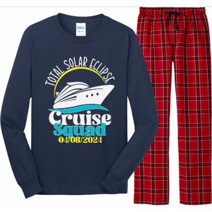 Total Solar Eclipse Cruise Squad 2024 Cruising Vacation Trip Long Sleeve Pajama Set