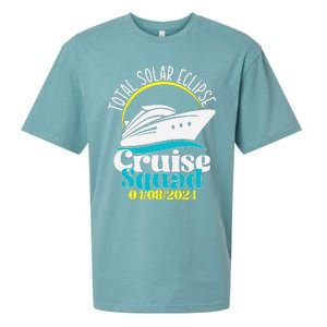 Total Solar Eclipse Cruise Squad 2024 Cruising Vacation Trip Sueded Cloud Jersey T-Shirt