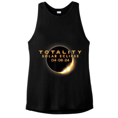 Total Solar Eclipse 04.08.2024 Totality Ladies PosiCharge Tri-Blend Wicking Tank