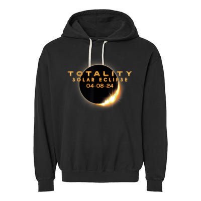 Total Solar Eclipse 04.08.2024 Totality Garment-Dyed Fleece Hoodie
