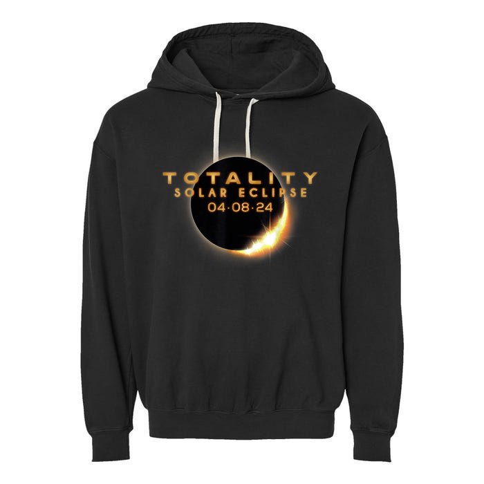 Total Solar Eclipse 04.08.2024 Totality Garment-Dyed Fleece Hoodie