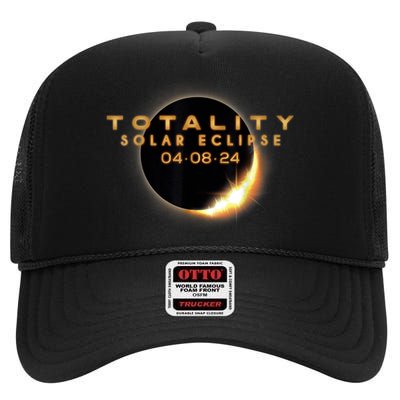 Total Solar Eclipse 04.08.2024 Totality High Crown Mesh Back Trucker Hat