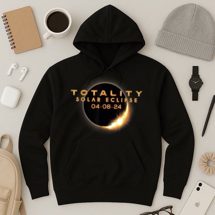 Total Solar Eclipse 04.08.2024 Totality Hoodie