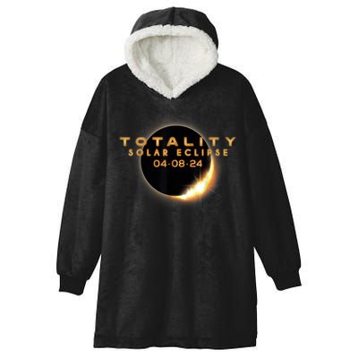Total Solar Eclipse 04.08.2024 Totality Hooded Wearable Blanket