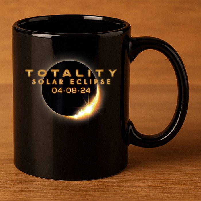 Total Solar Eclipse 04.08.2024 Totality 11oz C Handle Ceramic Mug