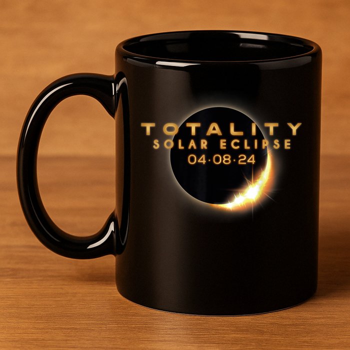Total Solar Eclipse 04.08.2024 Totality 11oz C Handle Ceramic Mug