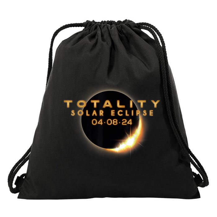 Total Solar Eclipse 04.08.2024 Totality Drawstring Bag