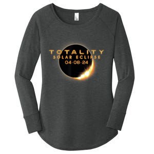 Total Solar Eclipse 04.08.2024 Totality Women's Perfect Tri Tunic Long Sleeve Shirt