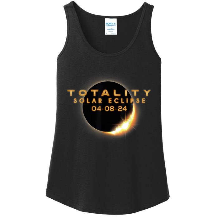 Total Solar Eclipse 04.08.2024 Totality Ladies Essential Tank