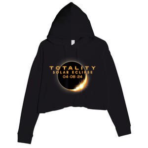 Total Solar Eclipse 04.08.2024 Totality Crop Fleece Hoodie