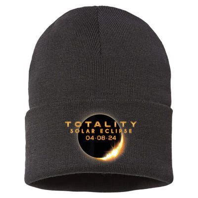 Total Solar Eclipse 04.08.2024 Totality Sustainable Knit Beanie