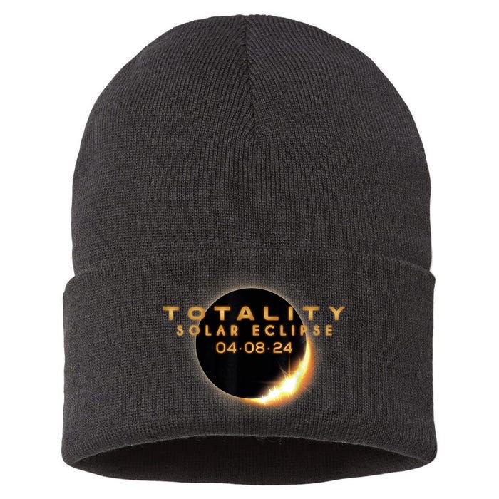 Total Solar Eclipse 04.08.2024 Totality Sustainable Knit Beanie