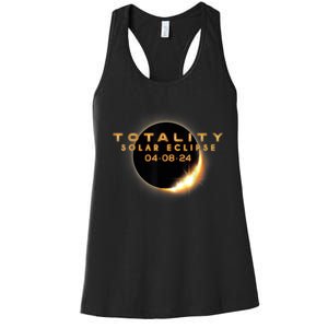 Total Solar Eclipse 04.08.2024 Totality Women's Racerback Tank