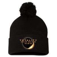 Total Solar Eclipse 04.08.2024 Totality Pom Pom 12in Knit Beanie