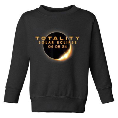 Total Solar Eclipse 04.08.2024 Totality Toddler Sweatshirt