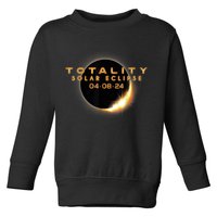Total Solar Eclipse 04.08.2024 Totality Toddler Sweatshirt