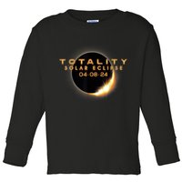 Total Solar Eclipse 04.08.2024 Totality Toddler Long Sleeve Shirt