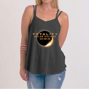 Total Solar Eclipse 04.08.2024 Totality Women's Strappy Tank