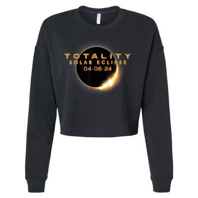 Total Solar Eclipse 04.08.2024 Totality Cropped Pullover Crew