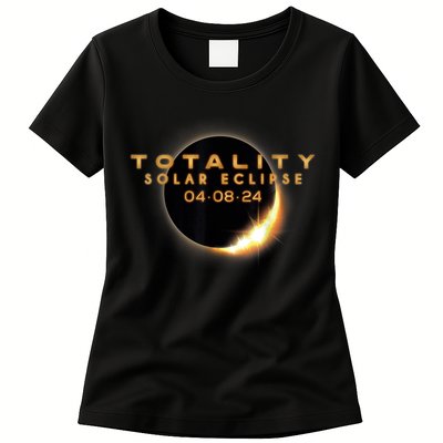 Total Solar Eclipse 04.08.2024 Totality Womens T-Shirt