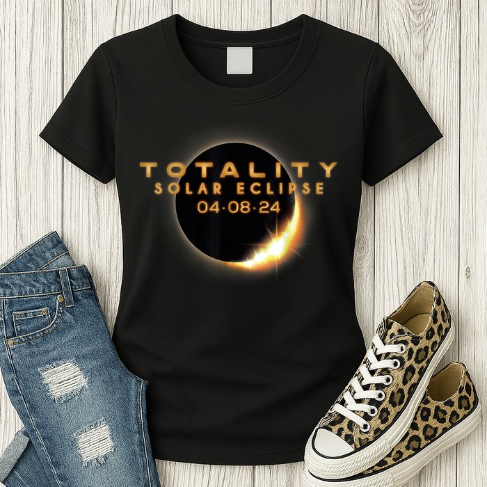Total Solar Eclipse 04.08.2024 Totality Womens T-Shirt