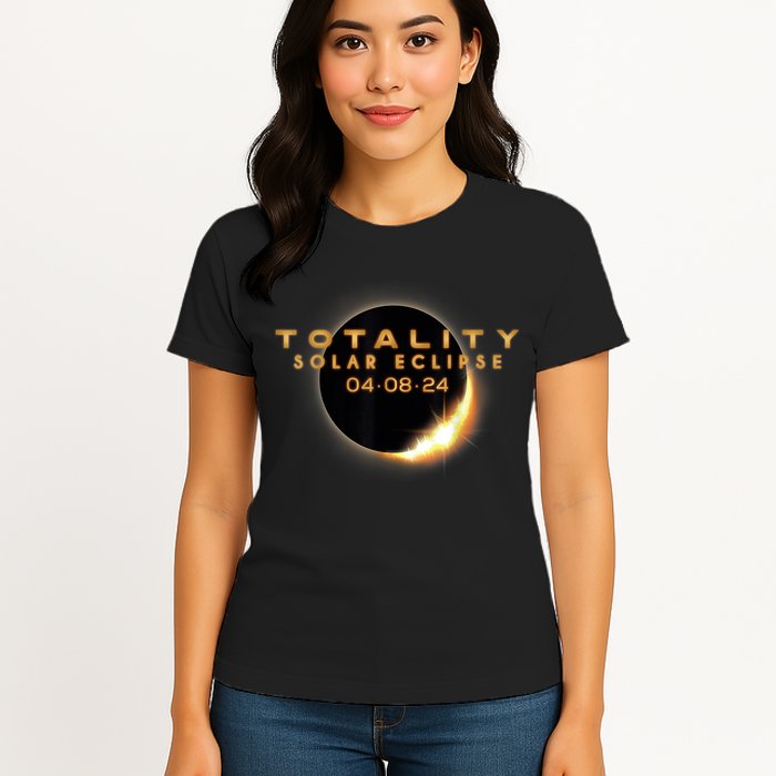 Total Solar Eclipse 04.08.2024 Totality Womens T-Shirt