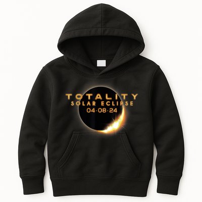 Total Solar Eclipse 04.08.2024 Totality Kids Hoodie