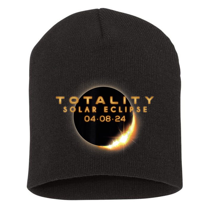 Total Solar Eclipse 04.08.2024 Totality Short Acrylic Beanie