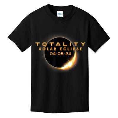Total Solar Eclipse 04.08.2024 Totality Kids T-Shirt