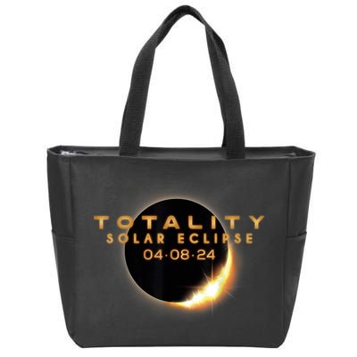 Total Solar Eclipse 04.08.2024 Totality Zip Tote Bag