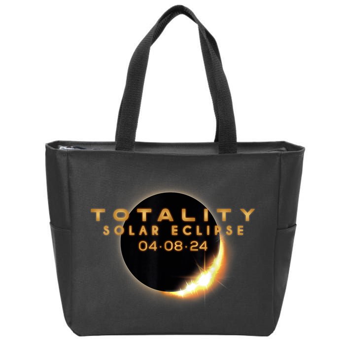 Total Solar Eclipse 04.08.2024 Totality Zip Tote Bag