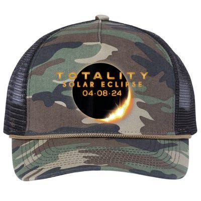 Total Solar Eclipse 04.08.2024 Totality Retro Rope Trucker Hat Cap