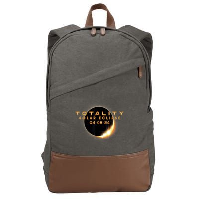 Total Solar Eclipse 04.08.2024 Totality Cotton Canvas Backpack
