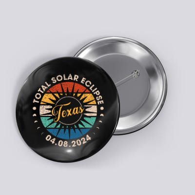 Total Solar Eclipse Texas Eclipse Vintage Button