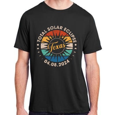 Total Solar Eclipse Texas Eclipse Vintage Adult ChromaSoft Performance T-Shirt