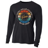 Total Solar Eclipse Texas Eclipse Vintage Cooling Performance Long Sleeve Crew