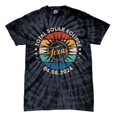 Total Solar Eclipse Texas Eclipse Vintage Tie-Dye T-Shirt