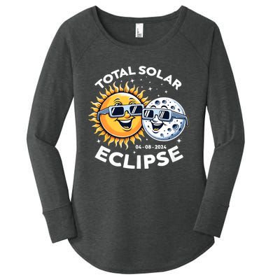 Total Solar Eclipse Totality Monday April 8 2024 Women's Perfect Tri Tunic Long Sleeve Shirt