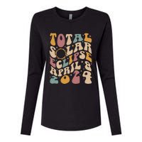 Total Solar Eclipse April 08 2024 Womens Cotton Relaxed Long Sleeve T-Shirt