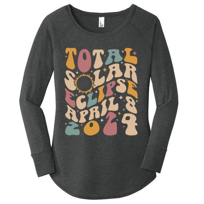 Total Solar Eclipse April 08 2024 Women's Perfect Tri Tunic Long Sleeve Shirt