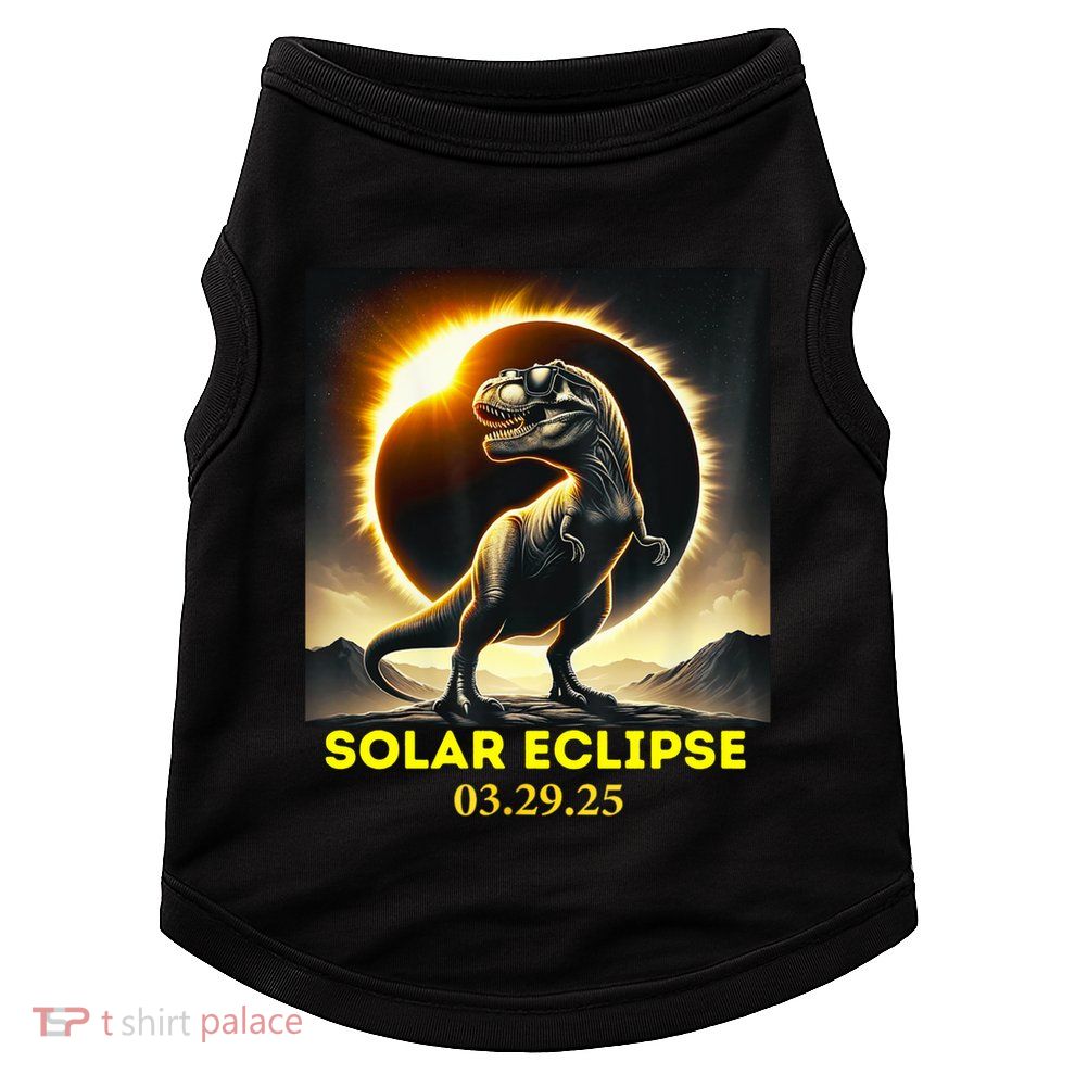 Total Solar Eclipse Trex March 29 2025 America Solar Eclips Gift Doggie Tank