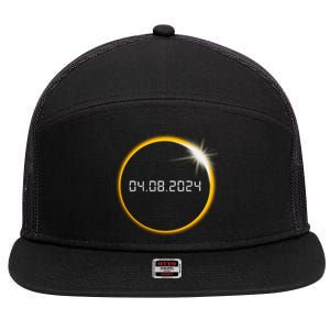 Total Solar Eclipse 2024 7 Panel Mesh Trucker Snapback Hat