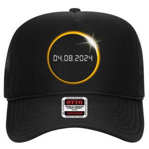 Total Solar Eclipse 2024 High Crown Mesh Back Trucker Hat