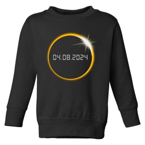 Total Solar Eclipse 2024 Toddler Sweatshirt