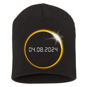 Total Solar Eclipse 2024 Short Acrylic Beanie