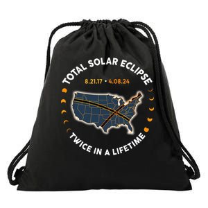 Total Solar Eclipse 2024 Twice In A Lifetime 2017 Totality Drawstring Bag