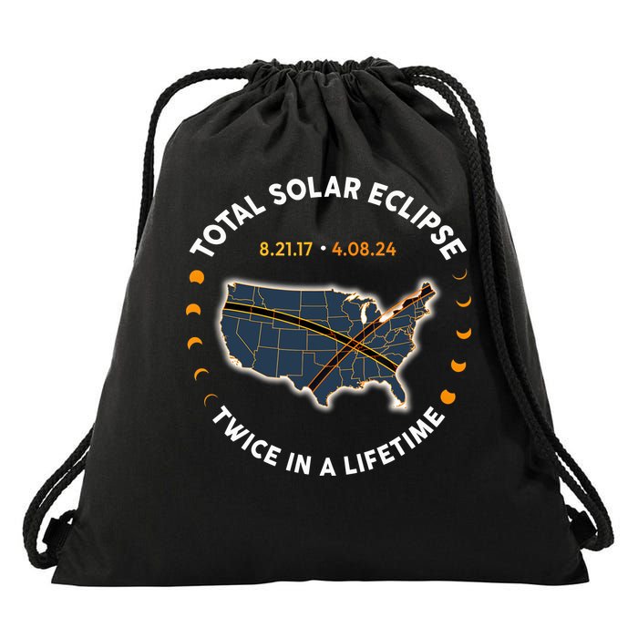 Total Solar Eclipse 2024 Twice In A Lifetime 2017 Totality Drawstring Bag