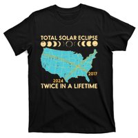 Total Solar Eclipse Twice Lifetime 2017 2024 T-Shirt