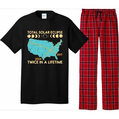 Total Solar Eclipse Twice Lifetime 2017 2024 Pajama Set