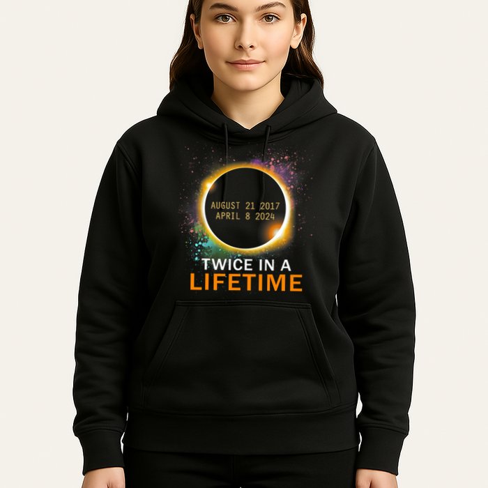 Total Solar Eclipse Twice In A Lifetime 2024 Total Eclipse Hoodie
